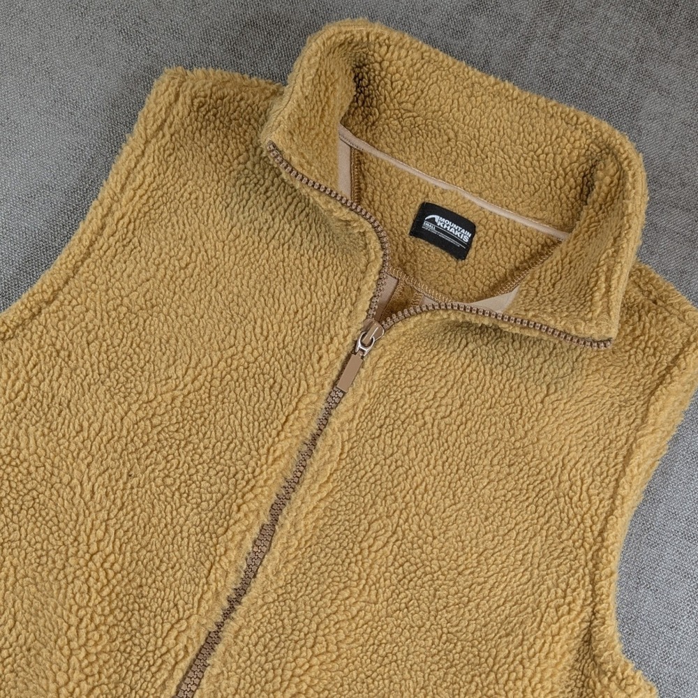 Mountain Khakis Fleece Vest Mens S Tan Sherpa Full Zip Outdoor Layering Gorpcore